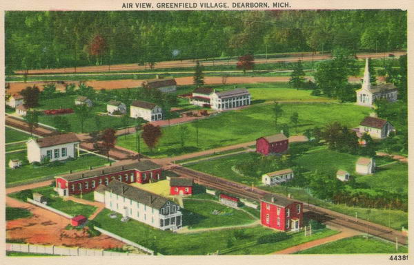 Henry Ford Museum and Greenfield Village - Old Postcard Photo (newer photo)